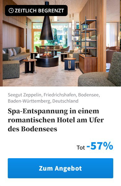 Spa-Entspannung in einem romantischen Hotel am Ufer des Bodensees