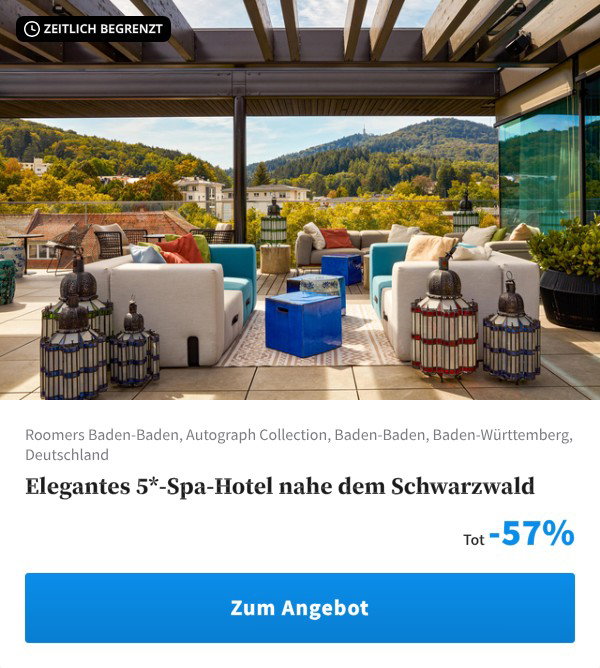 Elegantes 5*-Spa-Hotel nahe dem Schwarzwald