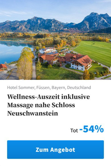 Wellness-Auszeit inklusive Massage nahe Schloss Neuschwanstein
