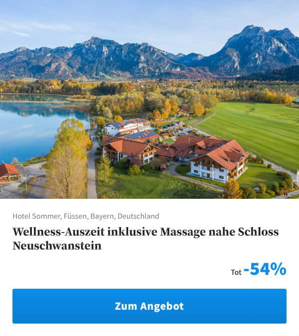 Wellness-Auszeit inklusive Massage nahe Schloss Neuschwanstein