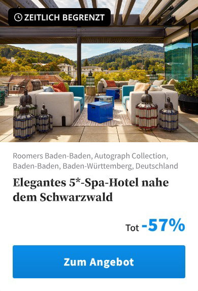 Elegantes 5*-Spa-Hotel nahe dem Schwarzwald