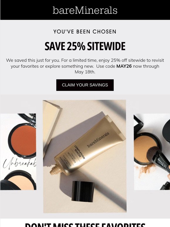 You’ve been chosen: 25% off inside