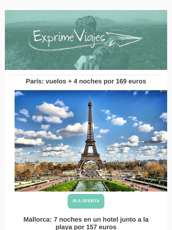 🌟 París: vuelos + 4 noches por 169 euros