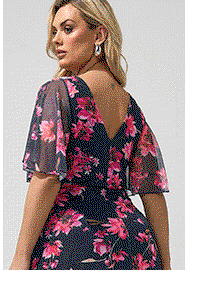 YOURS LONDON Curve Navy Blue Floral Angel Sleeve Maxi Dress