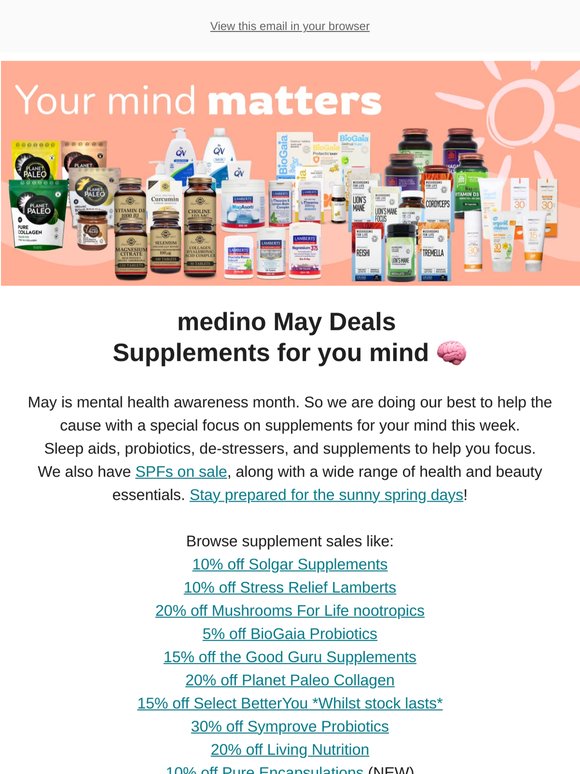 May Supplement Deals! 🧠 Your Mind Matters