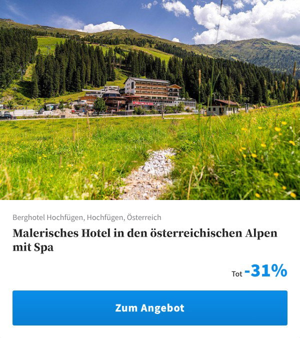 Malerisches Hotel in den österreichischen Alpen mit Spa