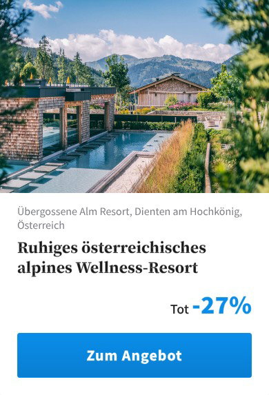 Ruhiges österreichisches alpines Wellness-Resort