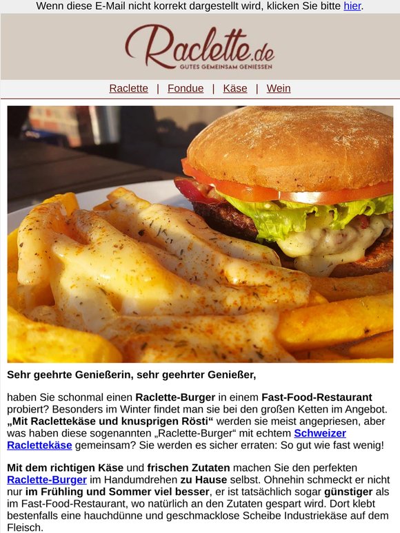 So geht der richtige Raclette-Burger!