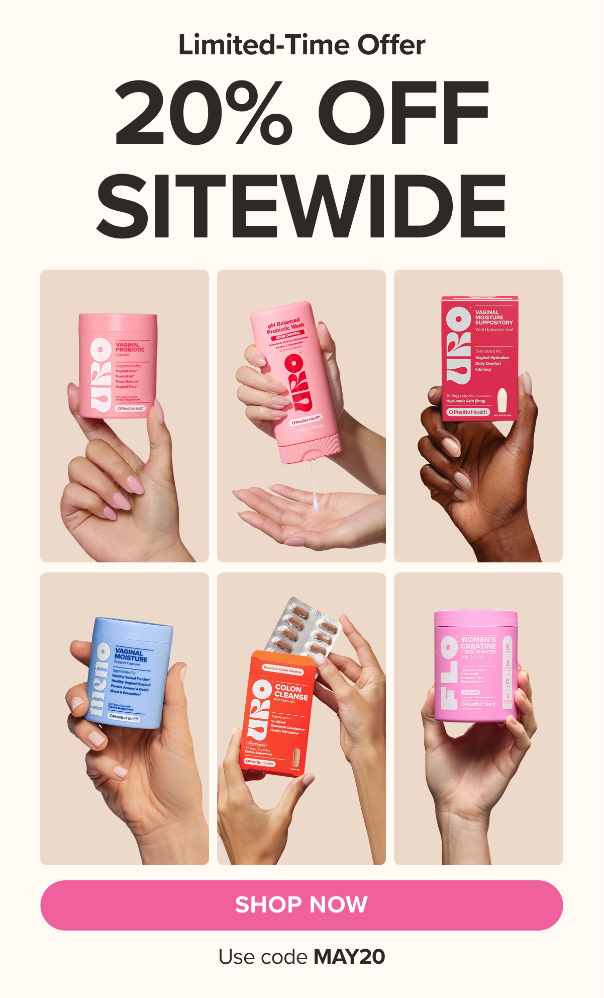 Limited-Time Offer 20% OFF SITEWIDE SHOP NOW