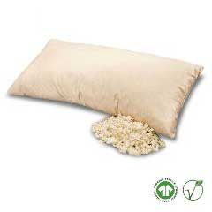 Almohada rellena de copos de látex 100% natural