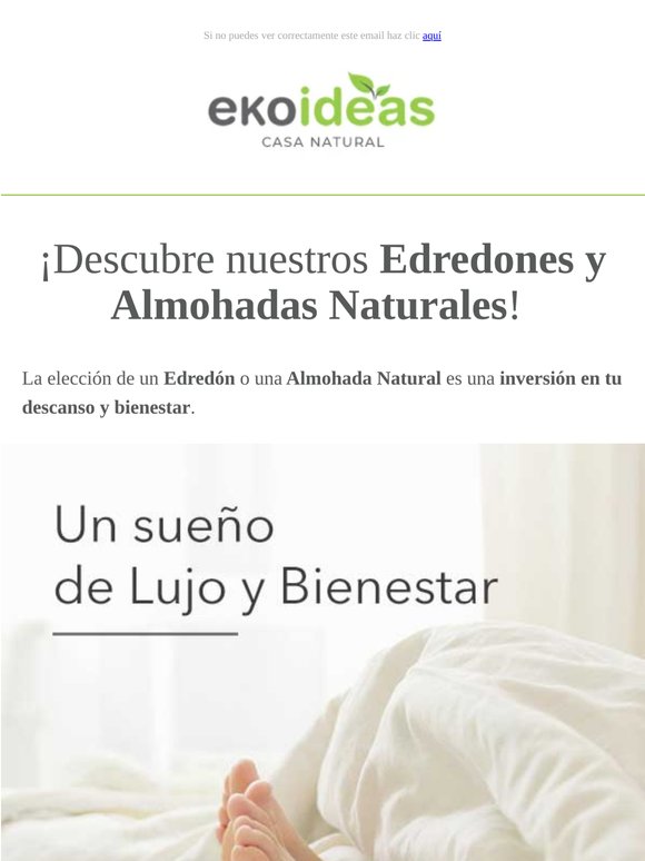 Descubre nuestros Edredones y Almohadas Naturales
