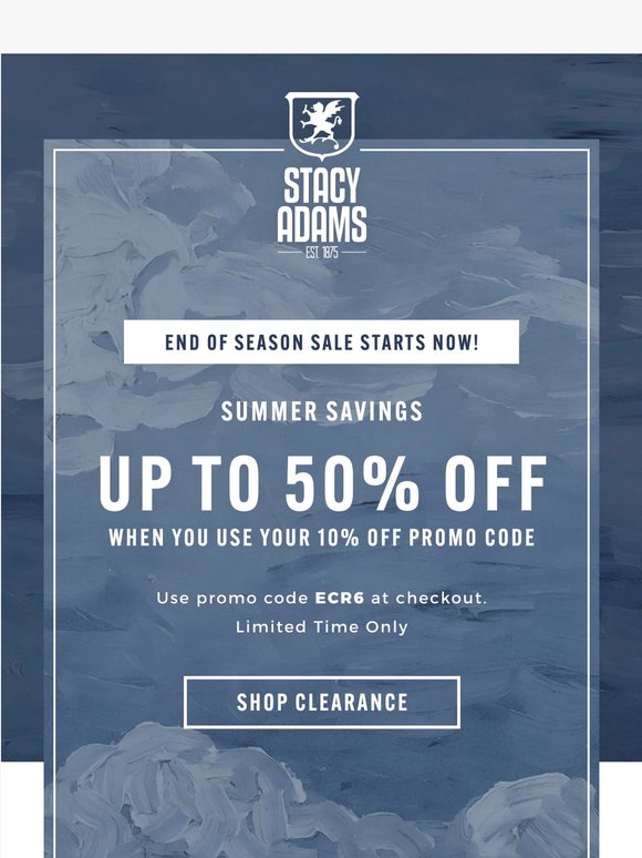 End of Season Savings! Up to 50% Off