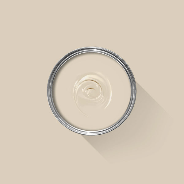 A photo looking down on a Farrow & Ball tin filled with Joa's White