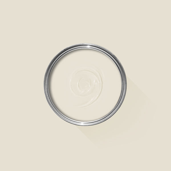 A photo looking down on a Farrow & Ball tin filled with Slipper Satin