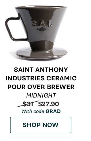 Saint Anthony Industries Ceramic Pour Over Brewer in Midnight