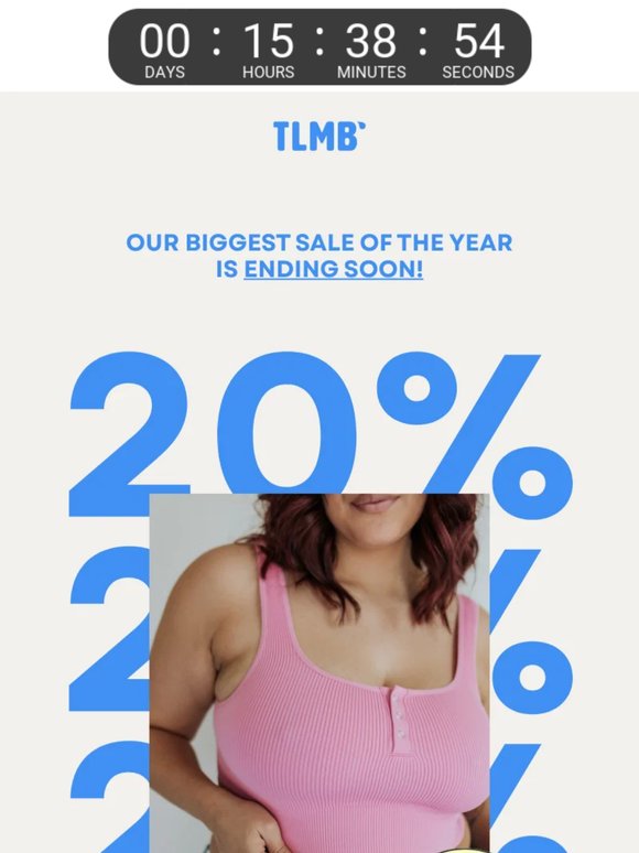 Final Call 20% off ends tonight!  ⏰