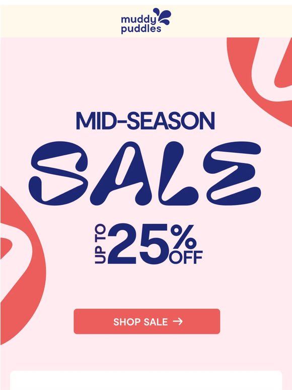 Up to 25% off starts now ☀️
