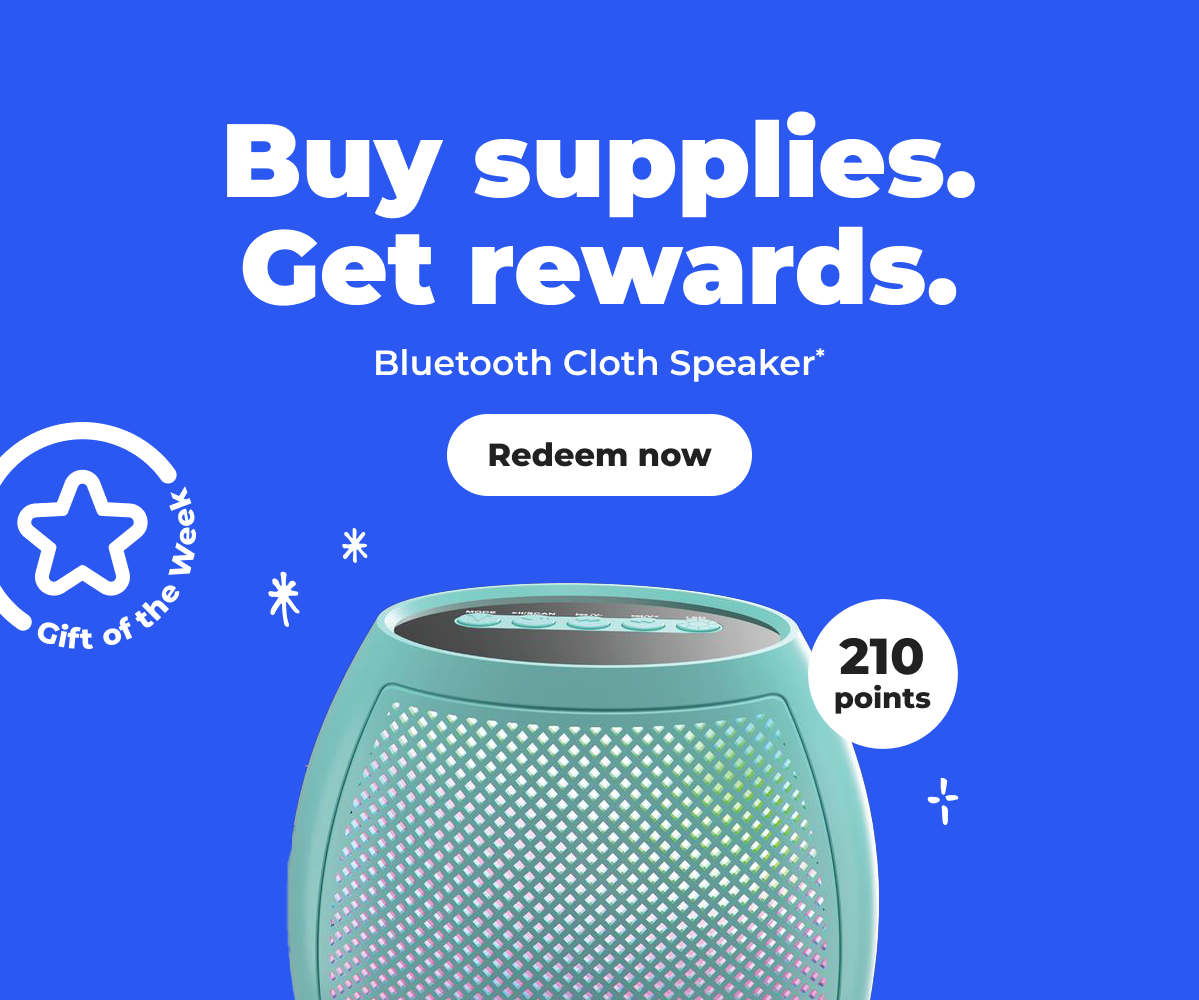 [Gift of the Week] Buy supplies. Get rewards. Bluetooth Cloth Speaker* (with 210 points) - Redeem now