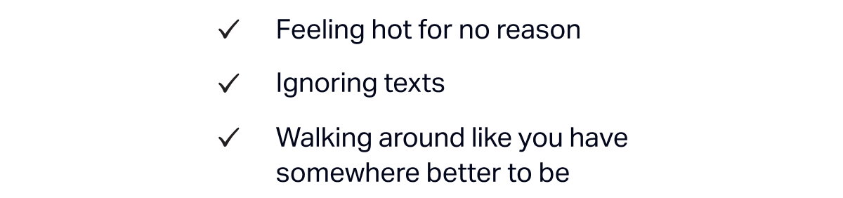 Feeling hot for no reason