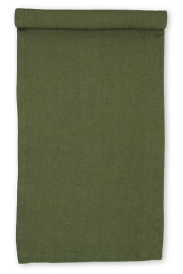 Tischläufer Leinen - UNI GREEN - olive