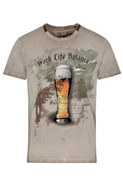 Trachtenshirt Herren - BONIFAZ - schlamm