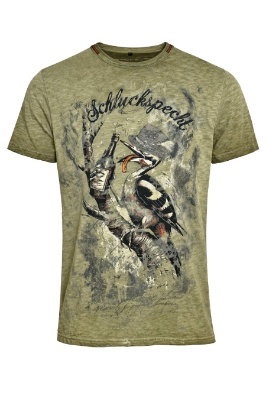 Trachtenshirt Herren - BALDUS - oliv