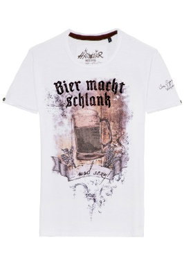 Trachtenshirt Herren - GLEN - weiß