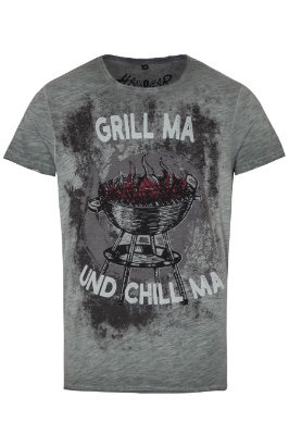 Shirt Herren - GRILL & CHILL - grau