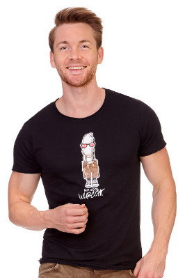 Trachtenshirt Herren - HEIKO AUSTRIA - schwarz