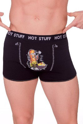Boxershorts - HOT STUFF - schwarz