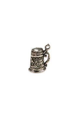 Ansteck-Pin - BIERKRUG - silber antik