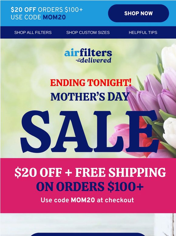 Last Chance: $20 OFF orders $100+