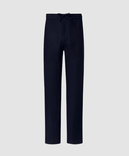 Navy Blue Ethiwin Linen Trousers