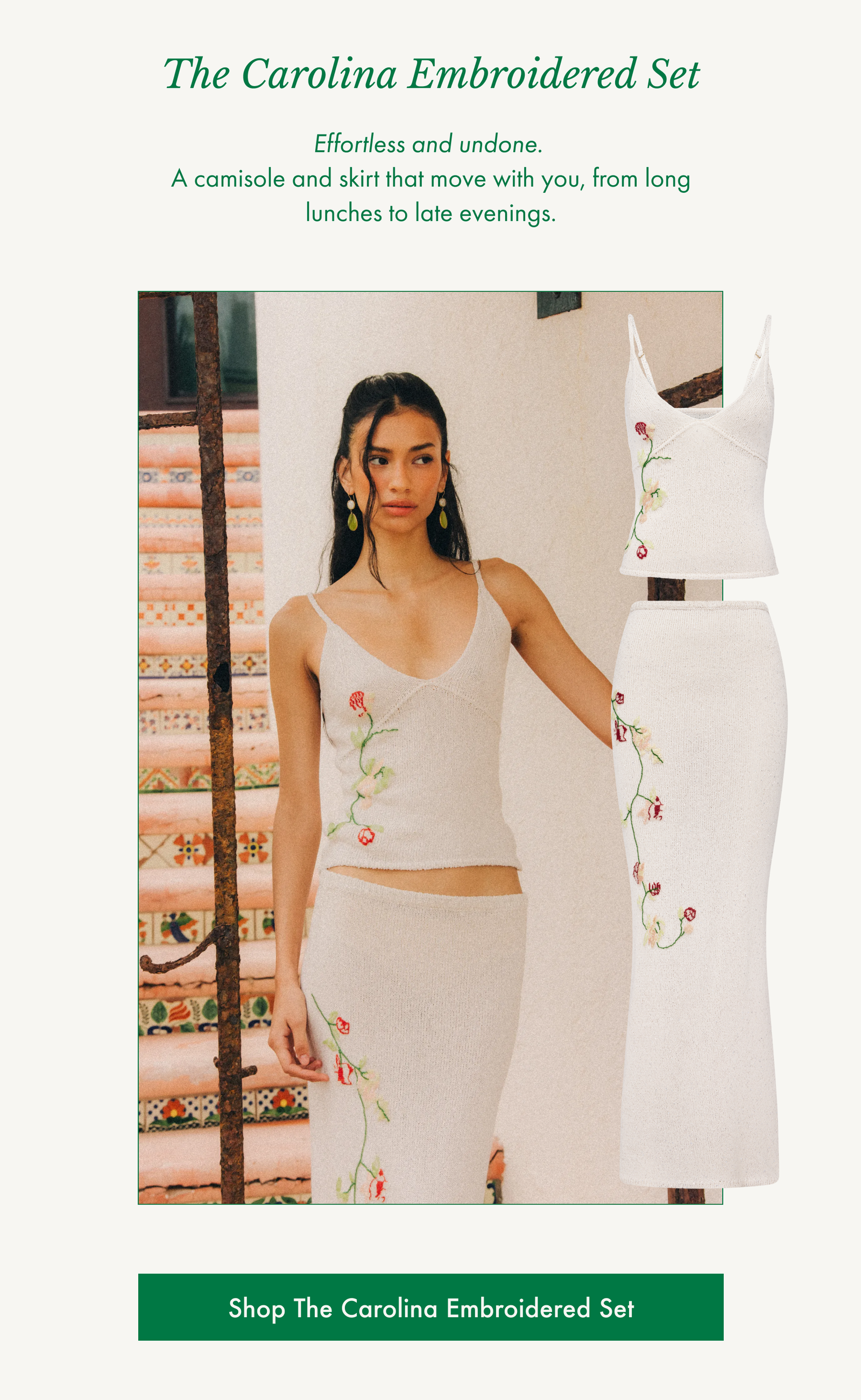 The Carolina Embroidered Set
