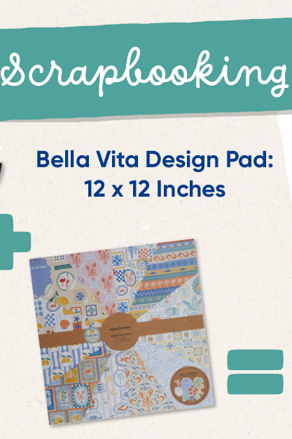 Scrapbooking. Bella Vita Design Pad: 12 x 12 Inches 