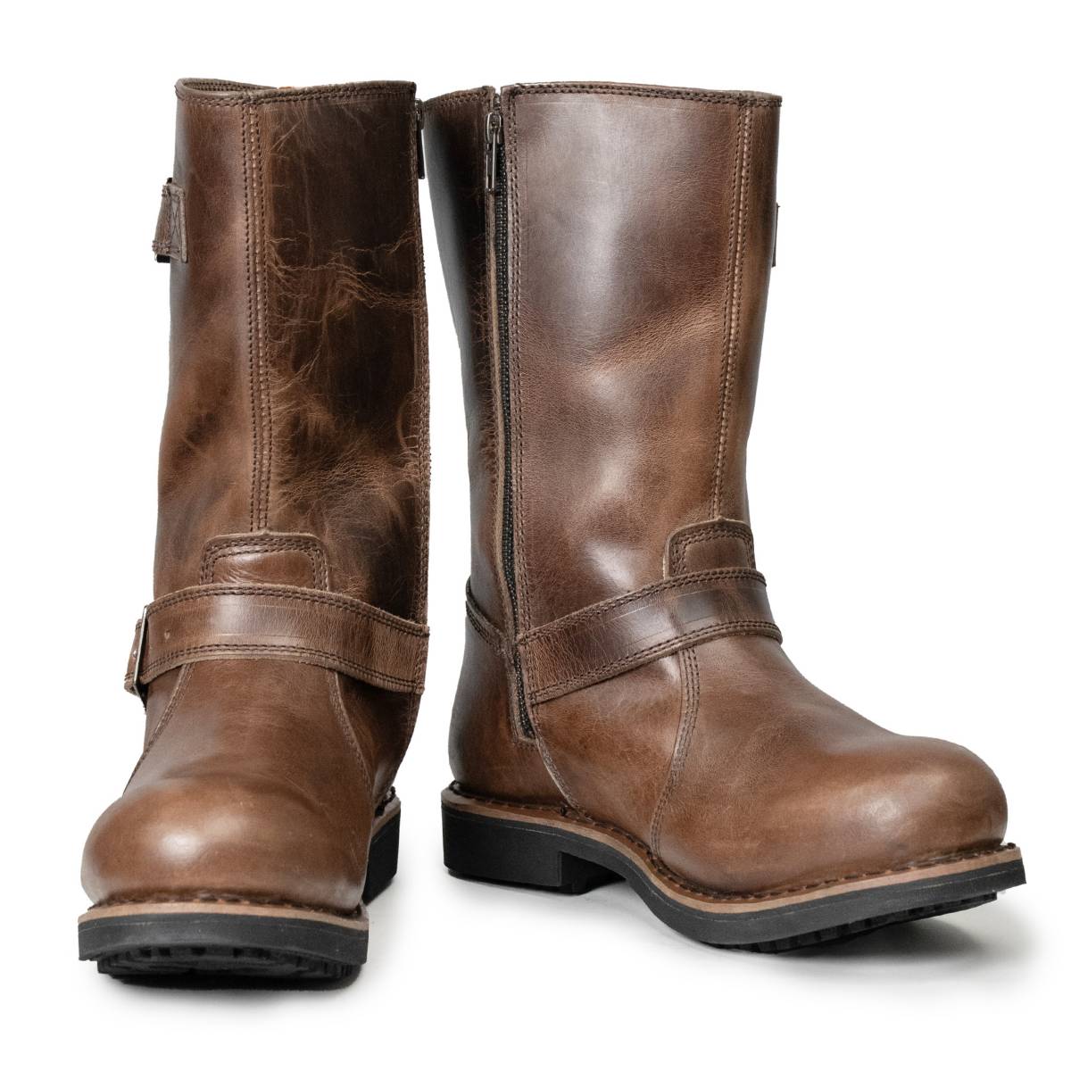 Image of Milwaukee Leather MBM9064 Men's Antique Brown Classic Engineer Motorcycle Riding Boots