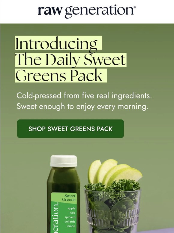 NEW! Daily Sweet Greens Pack 🌱