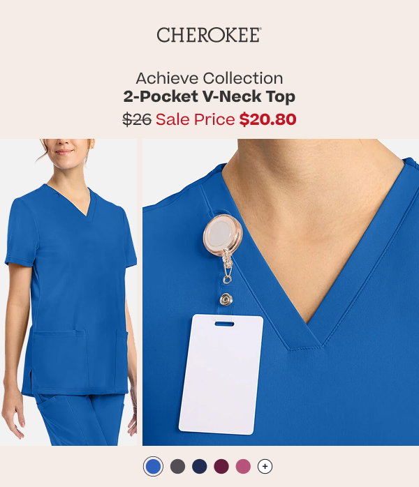 Cherokee 2-Pocket V-Neck Top | $20.80