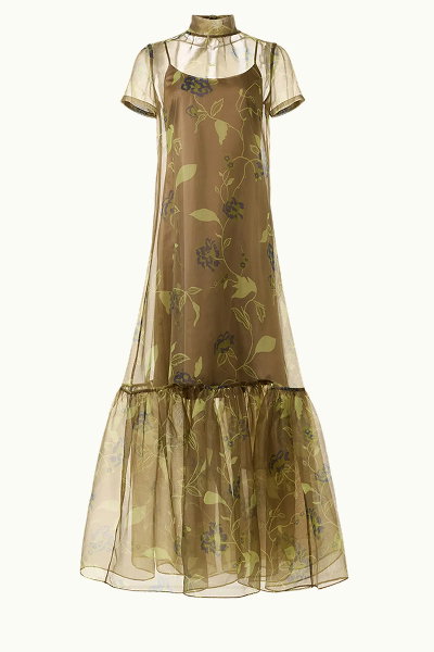 Brown Floral Calluna Dress
