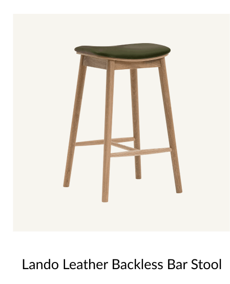 Shop Lando Leather Backless Bar Stool