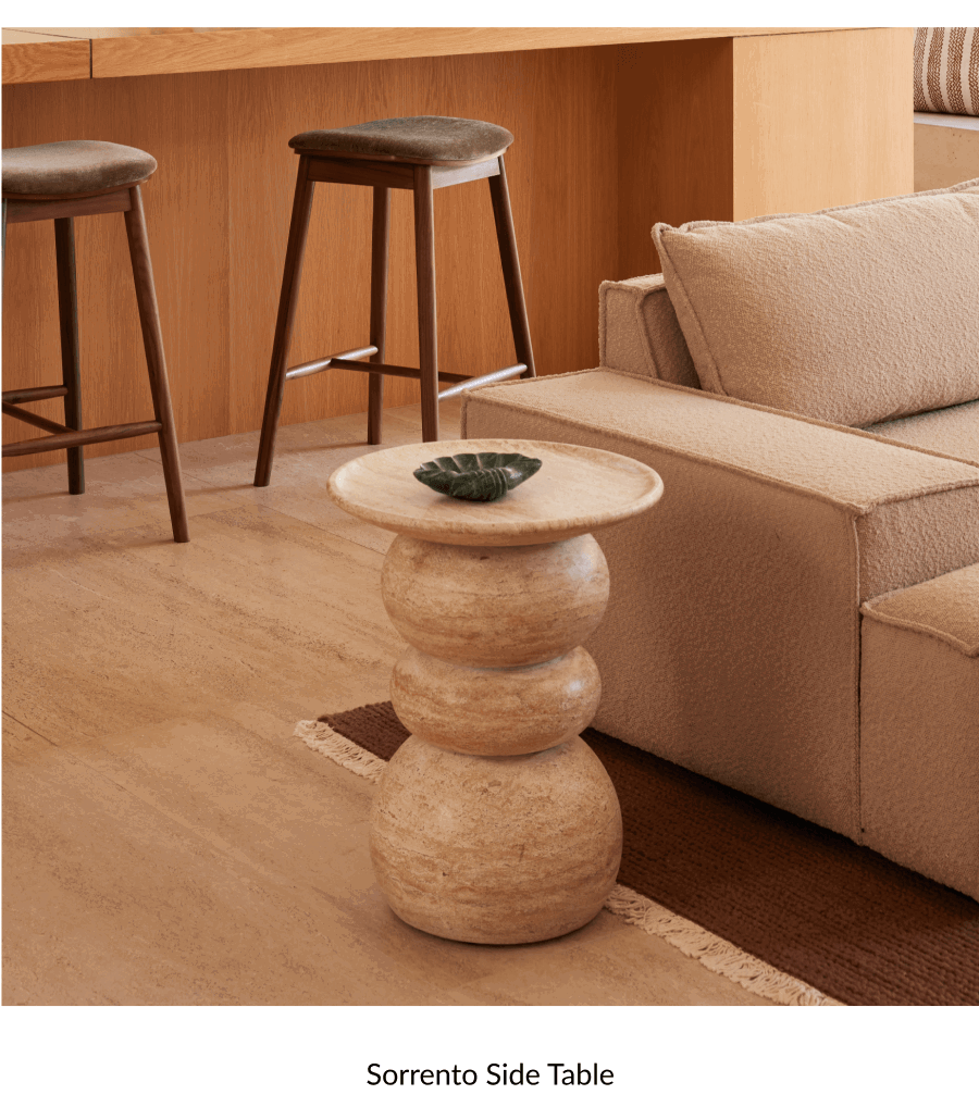 Shop Sorrento Side Table (Travertine Finish)