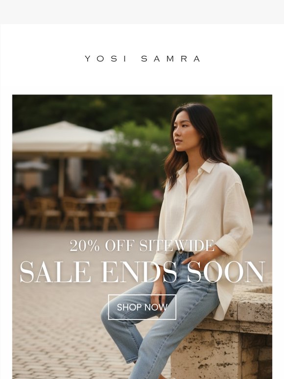 Final Hours: 20% off sitewide!