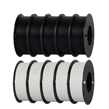 KINGROON PLA 10KG Black/White Color 3D Printer Filament 1.75mm Plastic Standard 1kg/roll No Bubble for FDM 3D Printing Filaments