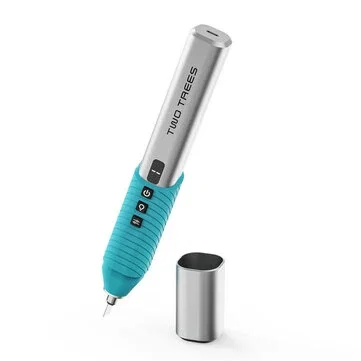 TWO TREES U2 Ultrasonic Vibration Cutter 40kHz Adjustable Power Smart Status Display Portable Wireless Cordless Engraving Knife with LED Auxiliary Light Smart Temperature Control