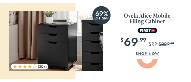 Ovela Alice Mobile Filing Cabinet