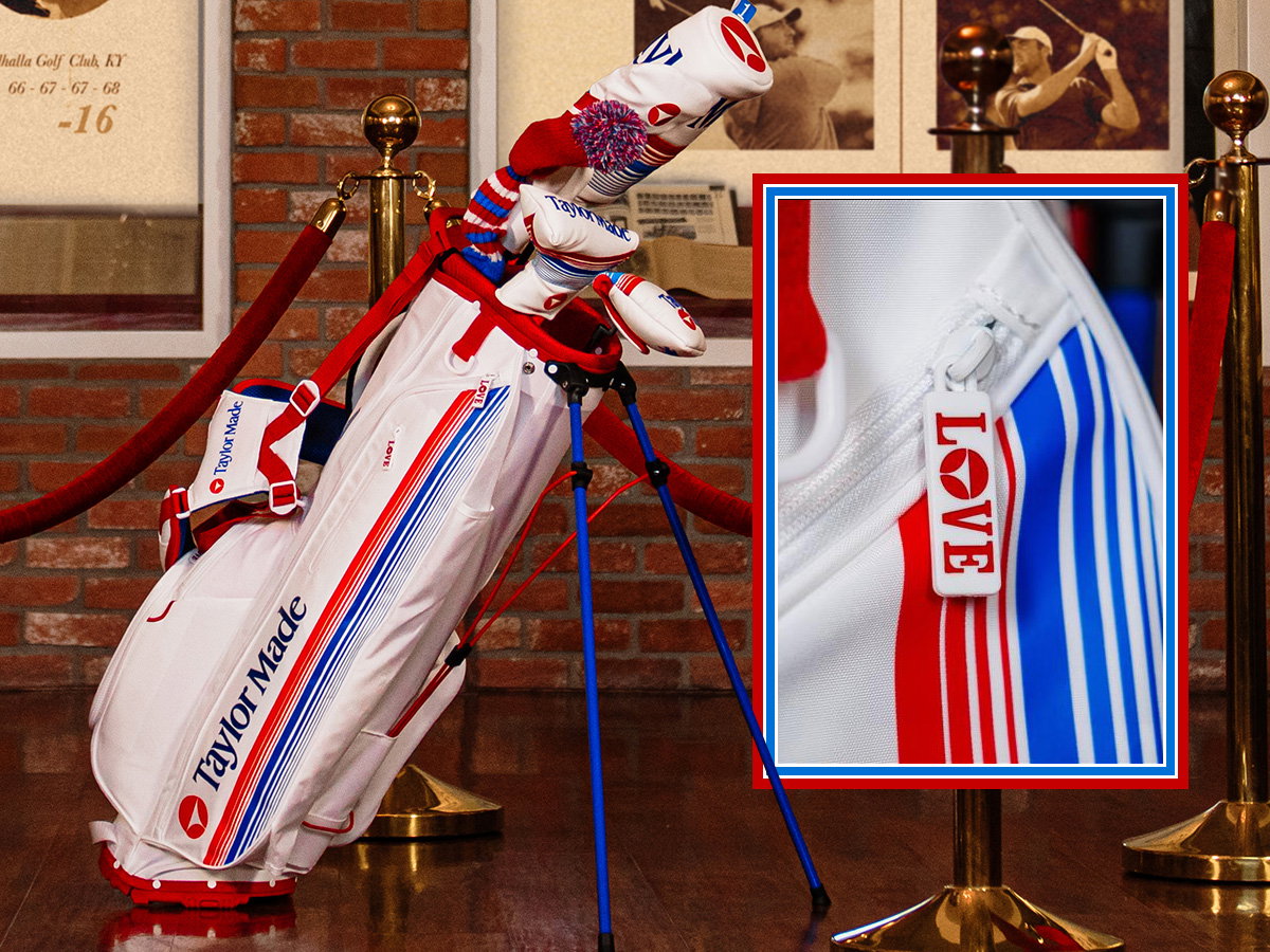 Close up of the Liberty Lines FlexTech stand bag indoors