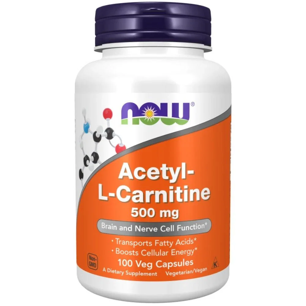 Image of Now Foods Acetyl L-Carnitine 500mg 100 Veg Caps