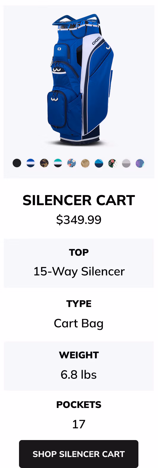 silencer cart comparison chart details