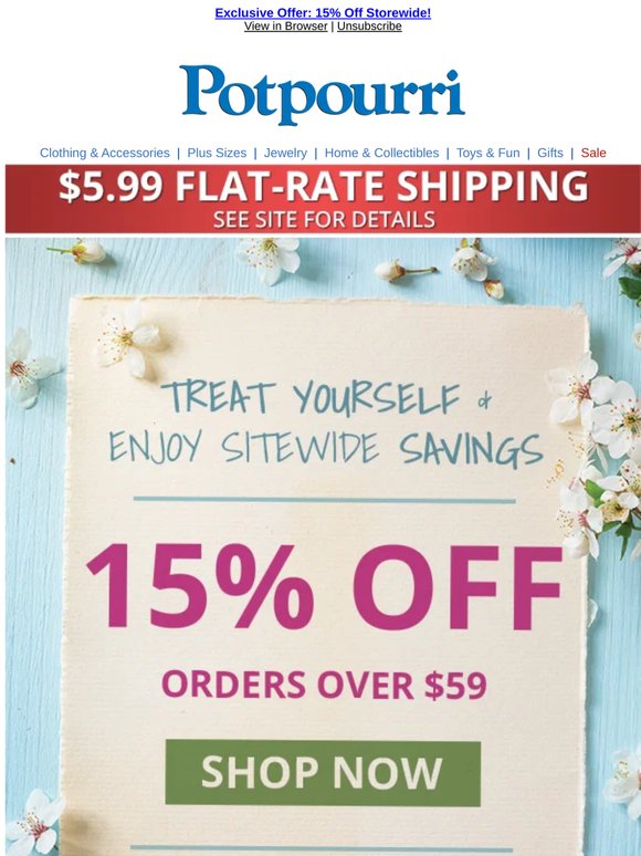 A Sale to Smile About—15% Off 😊