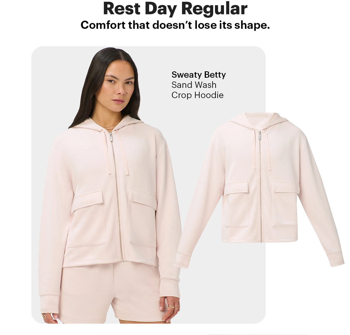Sweaty Betty - Sand Wash Crop Hoodie
